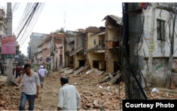 Lalitpur, un suburbio de Katmandú, después del sismo.